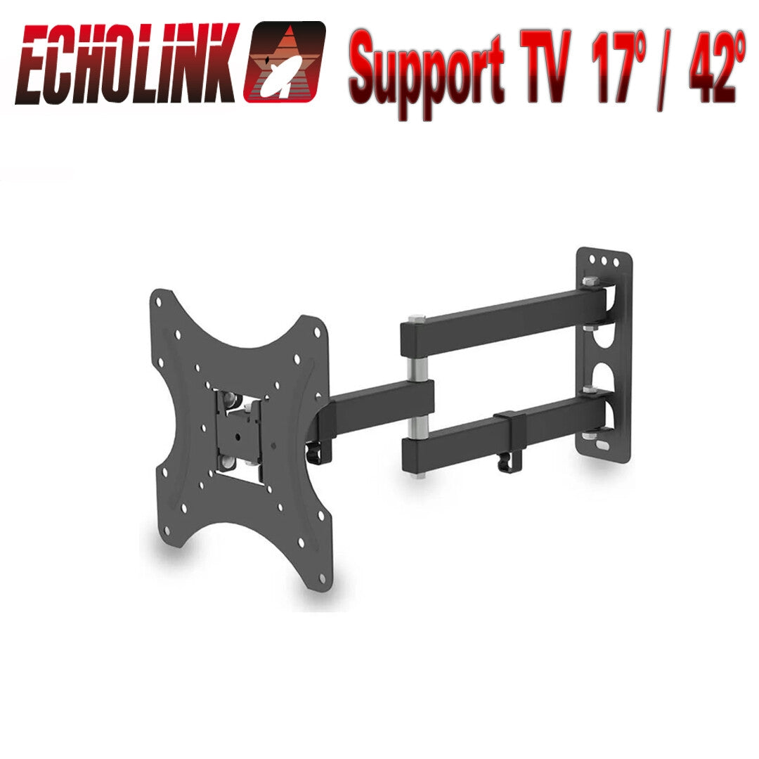 Support TV mobile 17-42”, orientable et inclinable pour plus de confort. Digitronics
