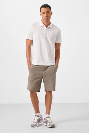standart fit dokuma hafif esnek chino erkek şort - 81292 - Justyol