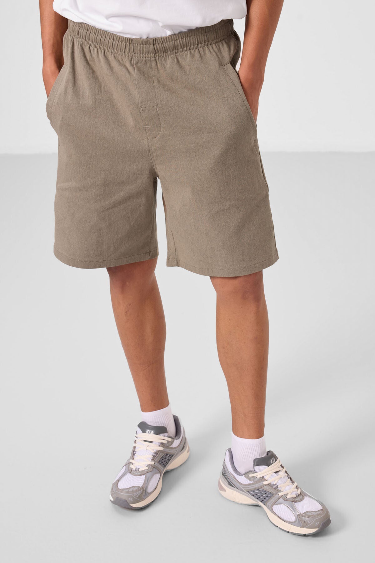 standart fit dokuma hafif esnek chino erkek şort - 81292 - Justyol