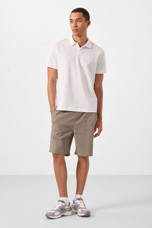 standart fit dokuma hafif esnek chino erkek şort - 81292 - Justyol