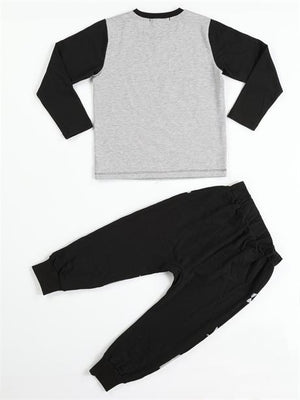 casa black baggy pantolon + t-shirt takim - Justyol