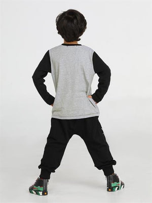 casa black baggy pantolon + t-shirt takim - Justyol