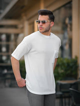 Cep Detaylı Oversize Örme T-shirt - Justyol