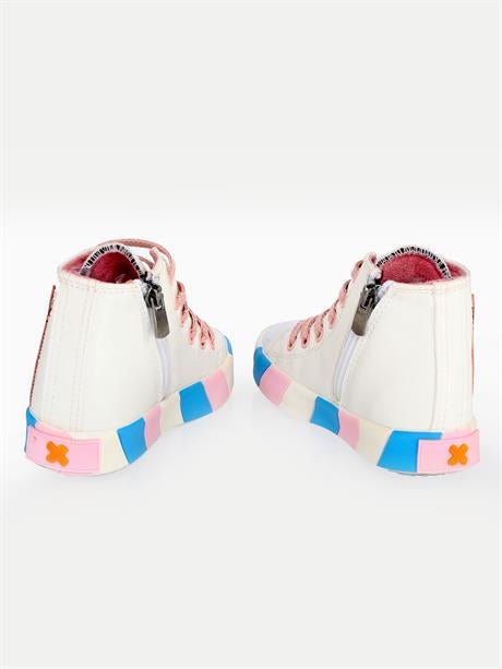 ceylan beyaz ortopedik destekli kiz çocuk sneakers k - Justyol