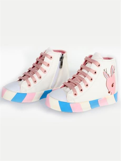 ceylan beyaz ortopedik destekli kiz çocuk sneakers k - Justyol