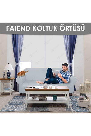 chester 3 kişilik pudra lastikli kanepe örtüsü | lastikli koltuk örtüsü | koltuk kilifi - Justyol