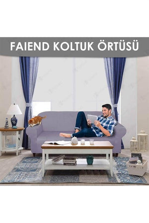 chester 3 kişilik pudra lastikli kanepe örtüsü | lastikli koltuk örtüsü | koltuk kilifi - Justyol