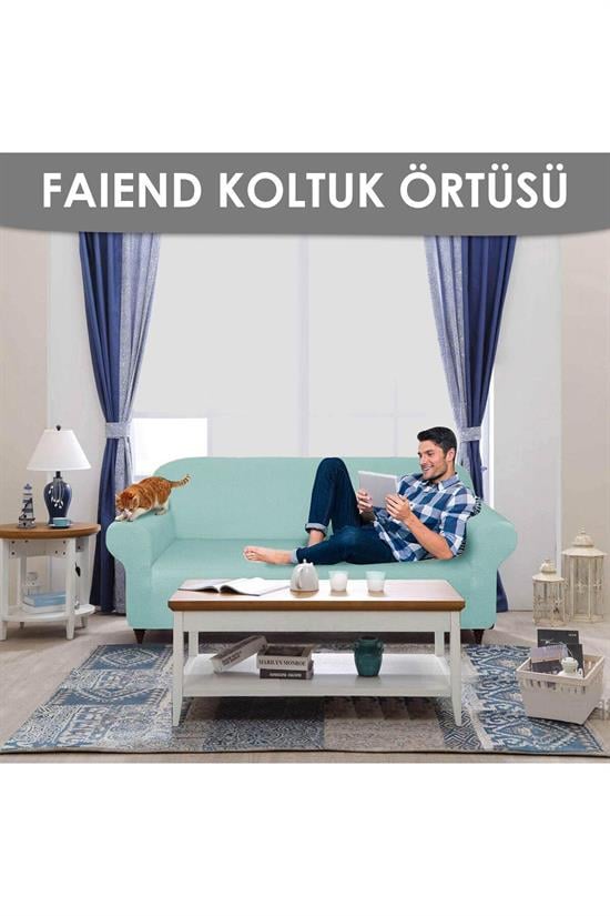 chester 3 kişilik pudra lastikli kanepe örtüsü | lastikli koltuk örtüsü | koltuk kilifi - Justyol