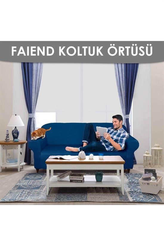 chester 3 kişilik pudra lastikli kanepe örtüsü | lastikli koltuk örtüsü | koltuk kilifi - Justyol