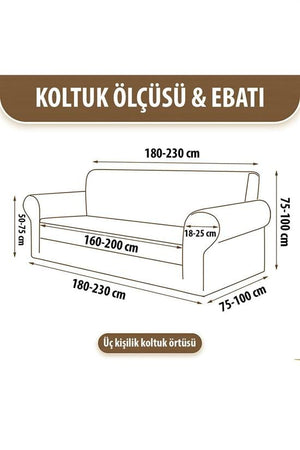 chester 3 kişilik pudra lastikli kanepe örtüsü | lastikli koltuk örtüsü | koltuk kilifi - Justyol