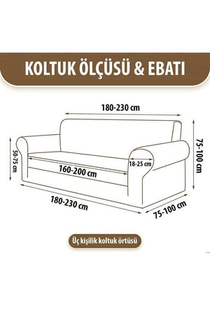 chester 3 kişilik pudra lastikli kanepe örtüsü | lastikli koltuk örtüsü | koltuk kilifi - Justyol