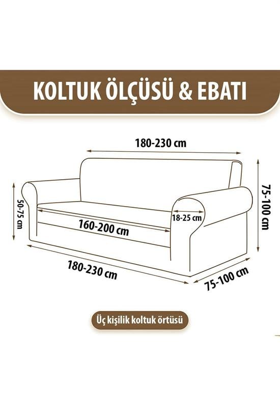 chester 3 kişilik pudra lastikli kanepe örtüsü | lastikli koltuk örtüsü | koltuk kilifi - Justyol