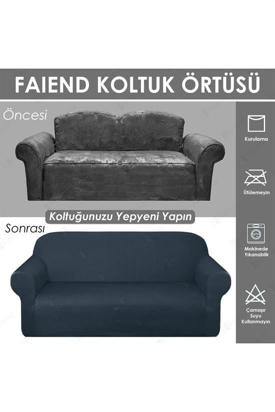 chester 3 kişilik pudra lastikli kanepe örtüsü | lastikli koltuk örtüsü | koltuk kilifi - Justyol