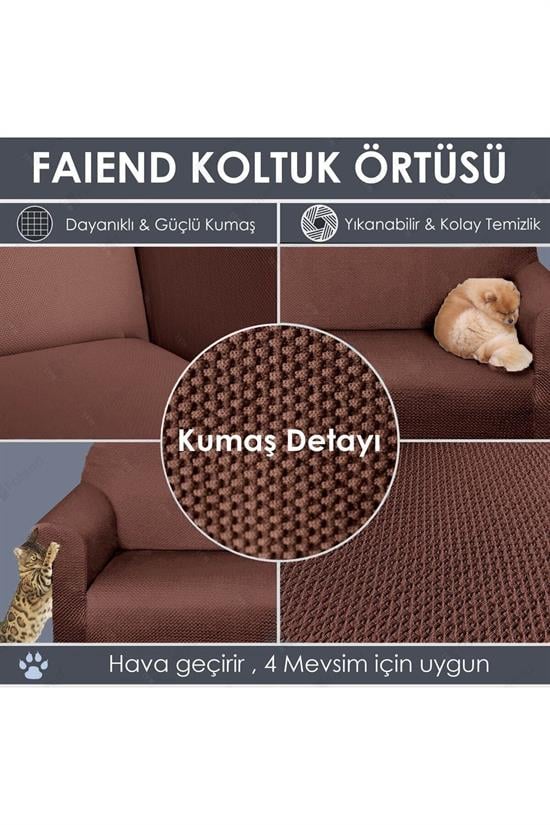 chester 3 kişilik pudra lastikli kanepe örtüsü | lastikli koltuk örtüsü | koltuk kilifi - Justyol