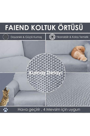 chester 3 kişilik pudra lastikli kanepe örtüsü | lastikli koltuk örtüsü | koltuk kilifi - Justyol