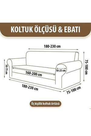 chester 3 kişilik pudra lastikli kanepe örtüsü | lastikli koltuk örtüsü | koltuk kilifi - Justyol