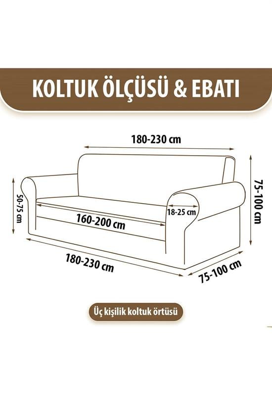 chester 3 kişilik pudra lastikli kanepe örtüsü | lastikli koltuk örtüsü | koltuk kilifi - Justyol