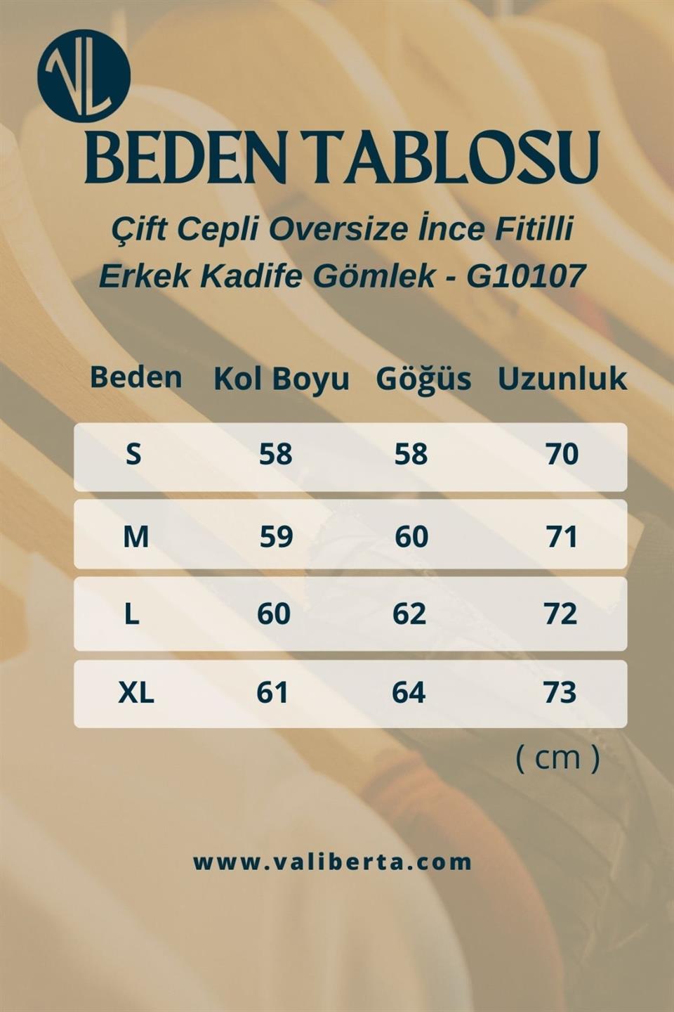 çift cepli ince fitilli erkek kadife gömlek - Justyol