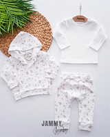 crispy floral cardigan suit - salmon - Justyol