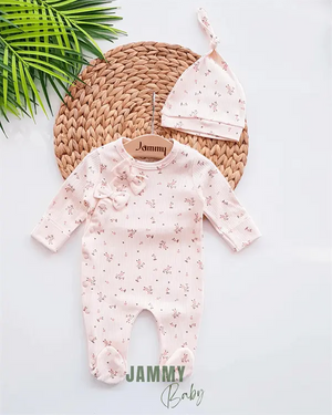 crispy flowers jumpsuit set with gloves - Justyol