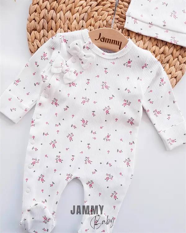 crispy flowers jumpsuit set with gloves - Justyol