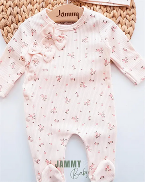 crispy flowers jumpsuit set with gloves - Justyol