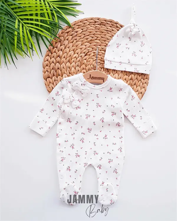 crispy flowers jumpsuit set with gloves - Justyol