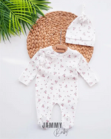 crispy flowers jumpsuit set with gloves - Justyol