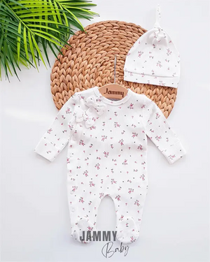 crispy flowers jumpsuit set with gloves - Justyol