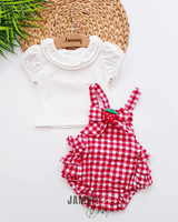 darlene strawberry romper set - Justyol