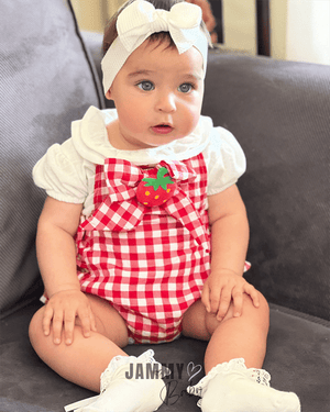 darlene strawberry romper set - Justyol