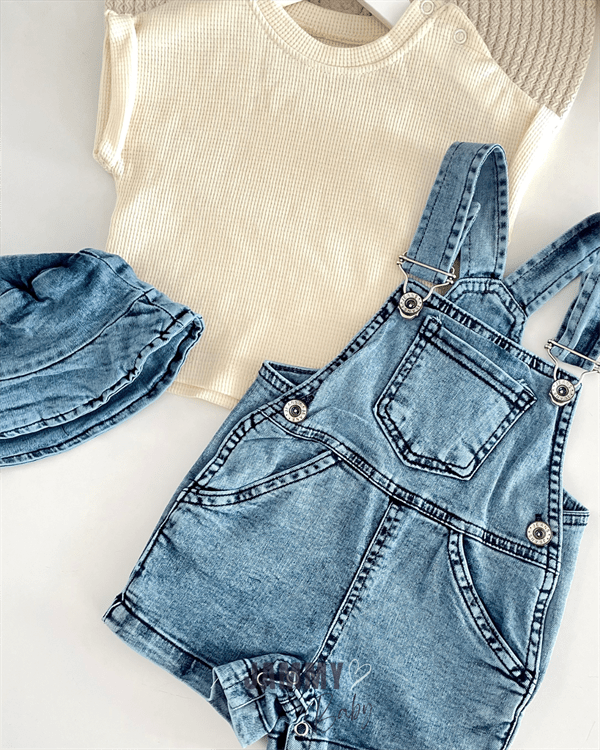 bucket hat denim overalls / body - Justyol