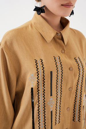 desenli tunik pantolon ikili takim 6720 - Justyol