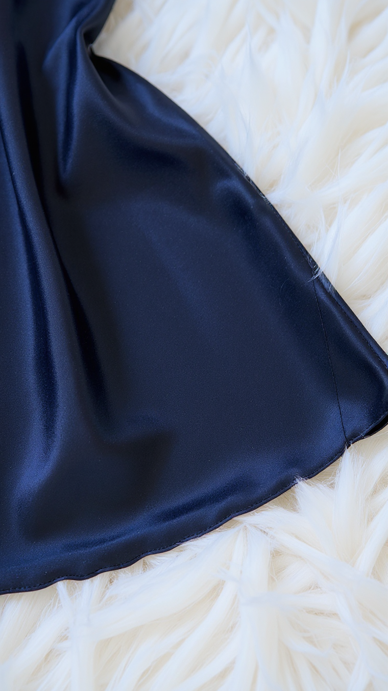 Nightdress 112 -Satin Nightgown with Soft Lace Accents Erotica
