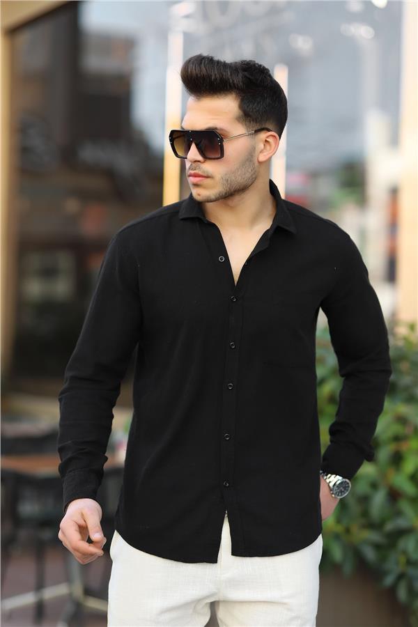 Duble Paça Katlamalı Baggy Örme Keten Pantolon - Justyol