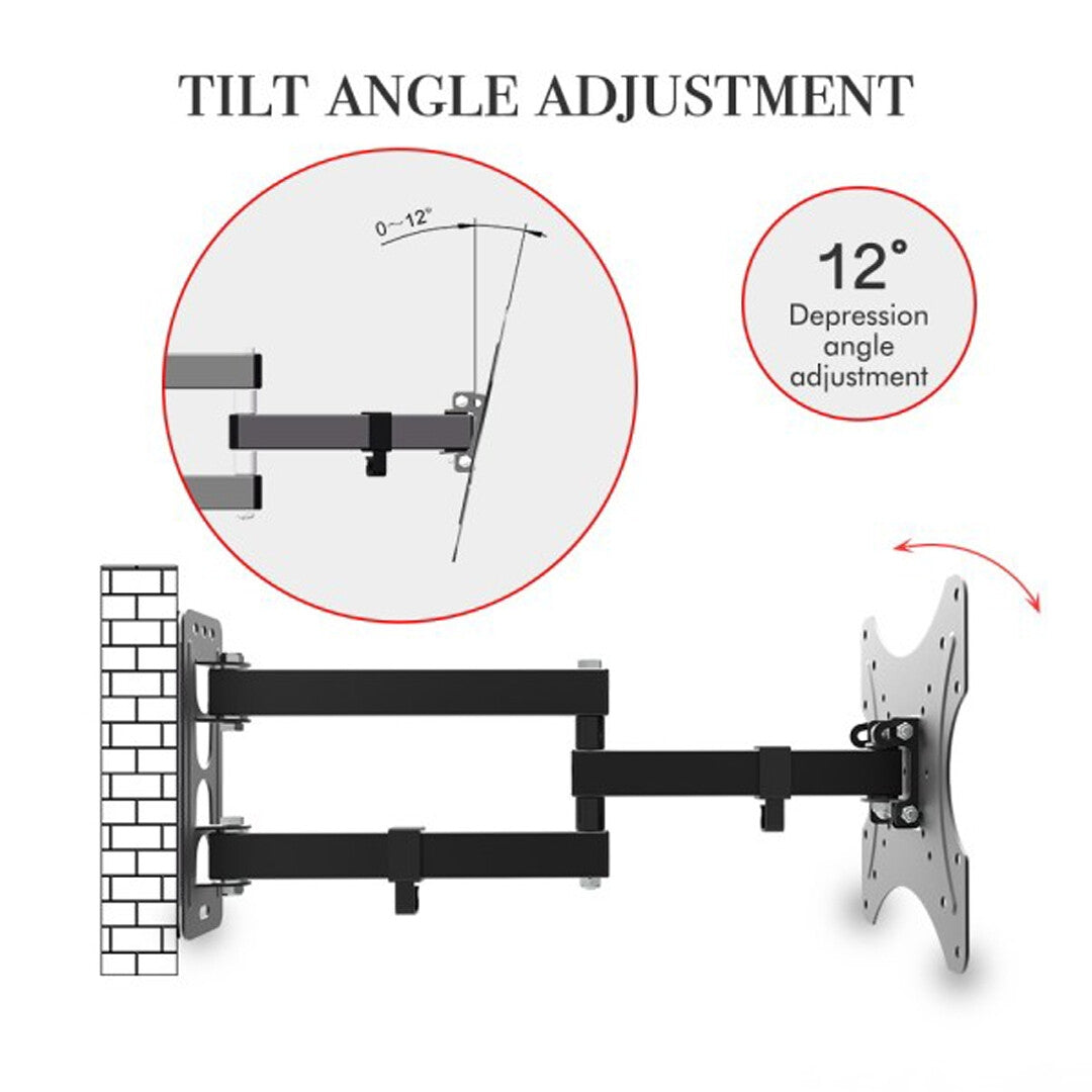 Support TV mobile 17-42”, orientable et inclinable pour plus de confort. Digitronics