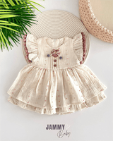 edna pompom muslin dress - Justyol