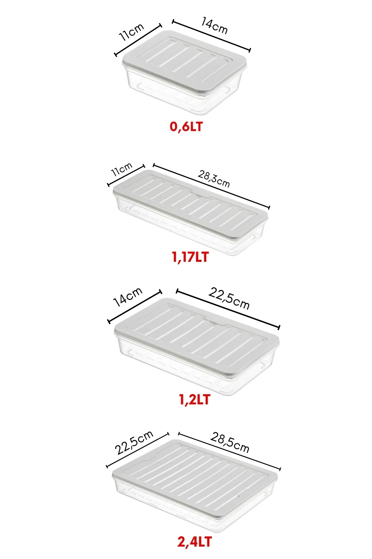 Set de 9 récipients Freshbox adaptés au micro - ondes et au congélateur - Gris - Justyol