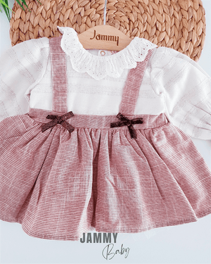 ella linen woven gingham dress - Justyol