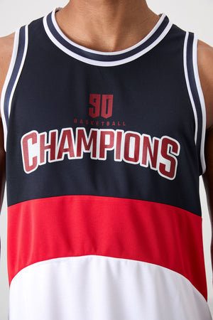 polyester nefes alan dokulu ince esnek standart fit erkek basketbol atlet - 88395 - Justyol