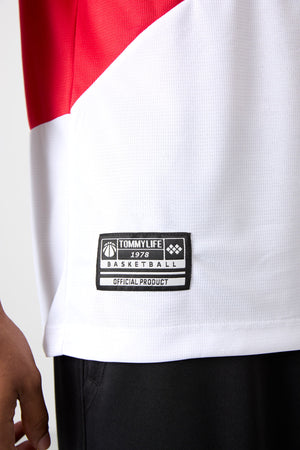 polyester nefes alan dokulu ince esnek standart fit erkek basketbol atlet - 88395 - Justyol