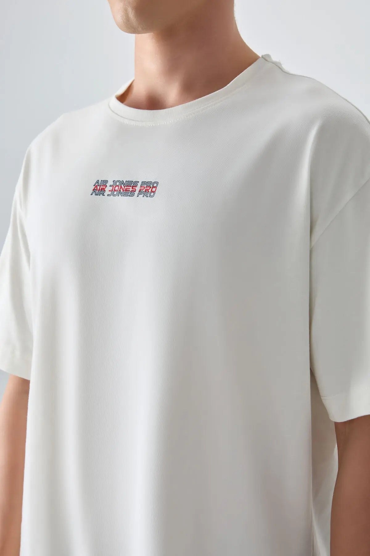 %100 pamuk kalin yumuşak dokulu oversize fit baskili erkek t-shirt - 88354 - Justyol
