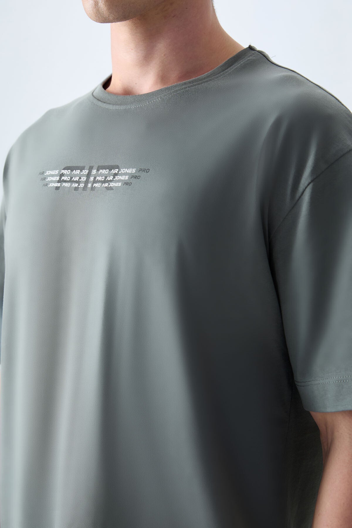 %100 pamuk kalin yumuşak dokulu oversize fit baskili erkek t-shirt - 88356 - Justyol