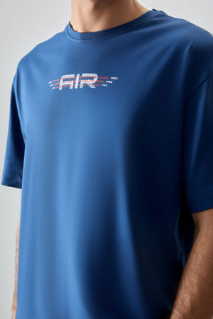 %100 pamuk kalin yumuşak dokulu oversize fit baskili erkek t-shirt - 88356 - Justyol