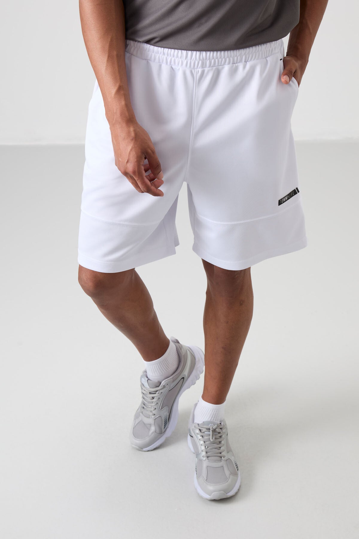 polyester kalin yumuşak comfort fit erkek şort - 81272 - Justyol