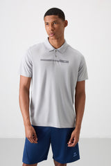 polyester nefes alan dokulu ince esnek standart fit polo yaka erkek performans t-shirt - 88393 - Justyol