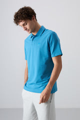 pamuklu kalin yumuşak dokulu standart fit basic polo yaka erkek t-shirt - 88348 - Justyol