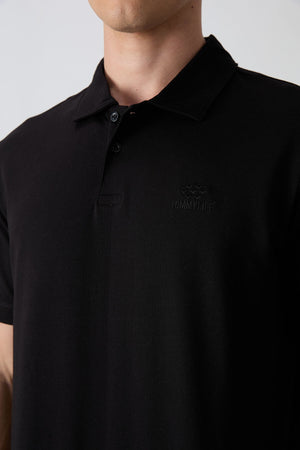 pamuklu kalin yumuşak dokulu standart fit basic polo yaka erkek t-shirt - 88348 - Justyol