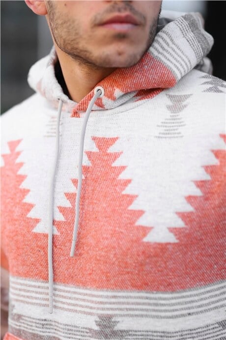 etnik desen oversize sweatshirt - Justyol