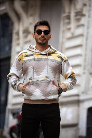 etnik desen oversize sweatshirt - Justyol